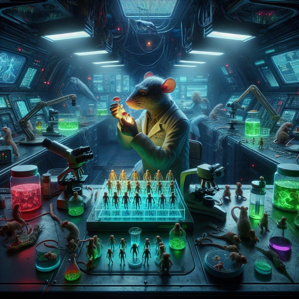 Lab Rat Genetic Researcher on Spaceship