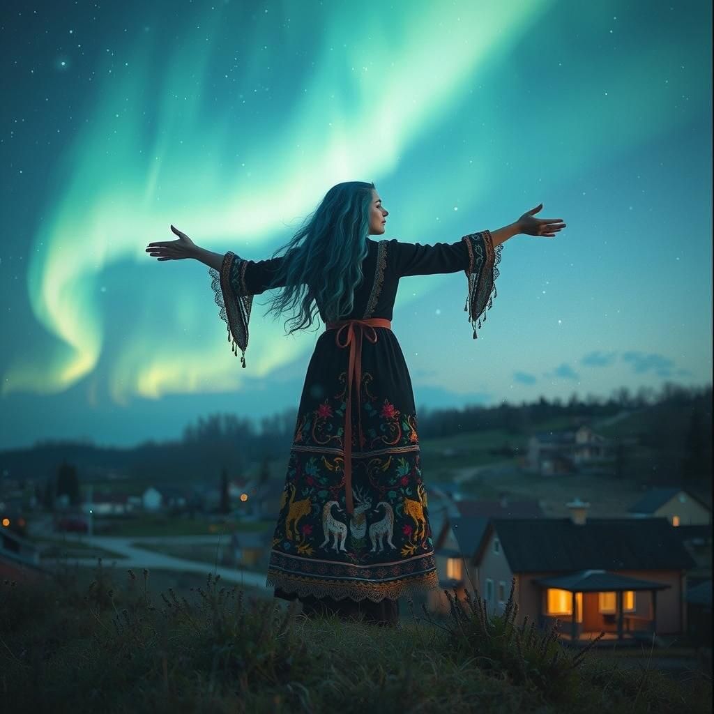 Ethereal Ukrainian Spirit Conjures Northern Lights