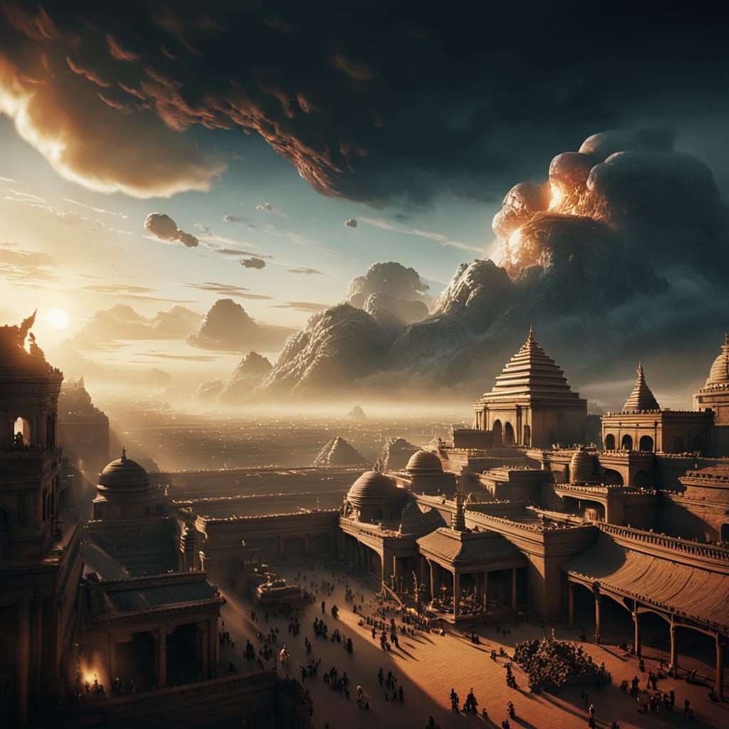 Ancient African Metropolis Drifts Among Clouds