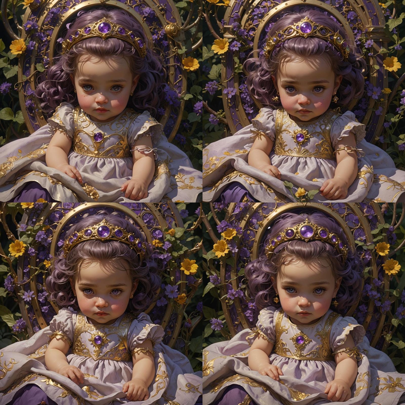 Dark Fantasy Garden: Little Princess in Hyperdetailed 8K