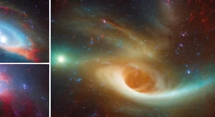 Cosmic Black Hole Portrait in Hyperrealistic Style