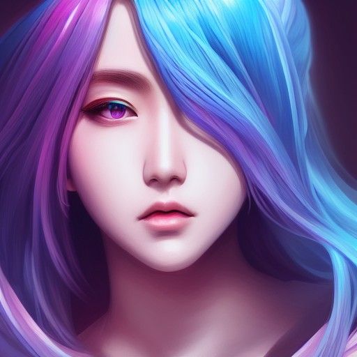 Jisoo League of Legends Game Art Portrait