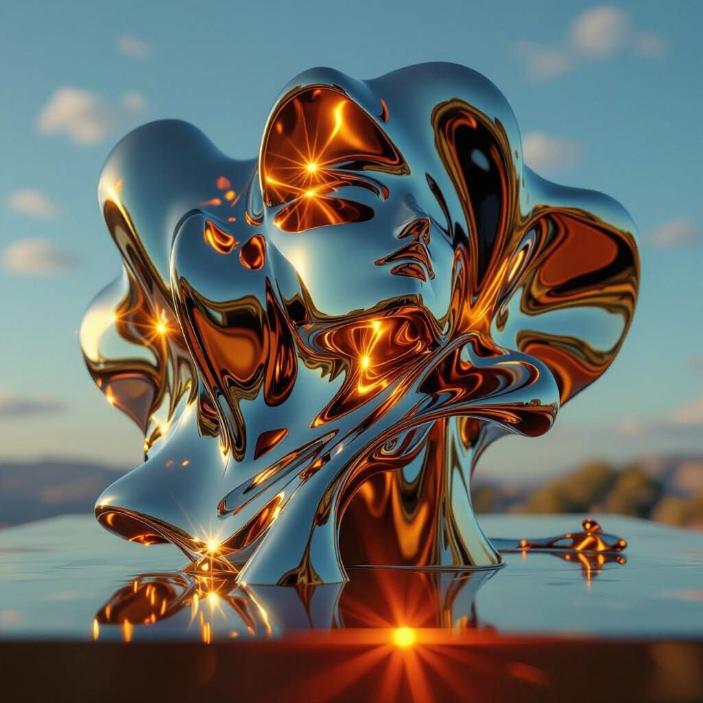 Hyperrealistic Sculpture Captures Reflected Glory in Fine De...
