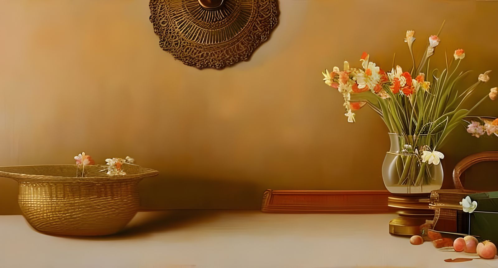 Floral Still Life with Light and Shadow