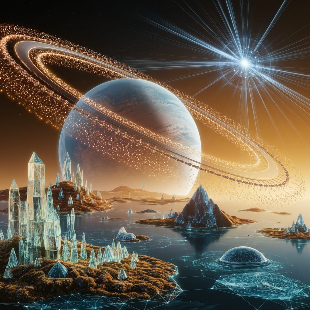 Colossal Orbital Ring Surrounds Planet with Megacities