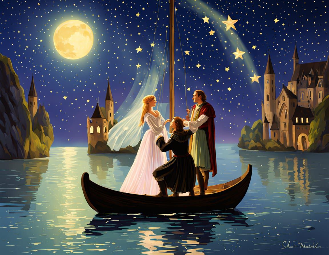 Romantic Seascape Painting Inspired by Shakespeare