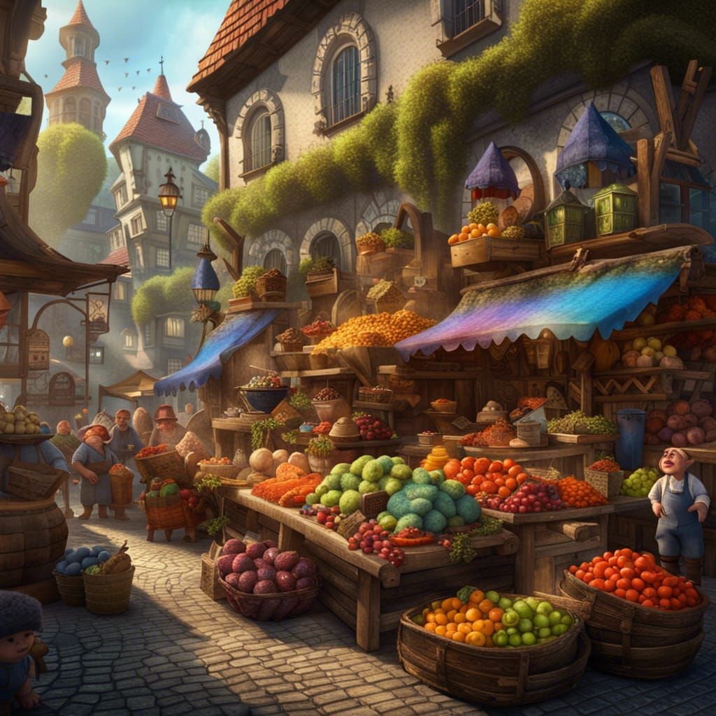 Rainbow Farmers Market in Fantasy Village
