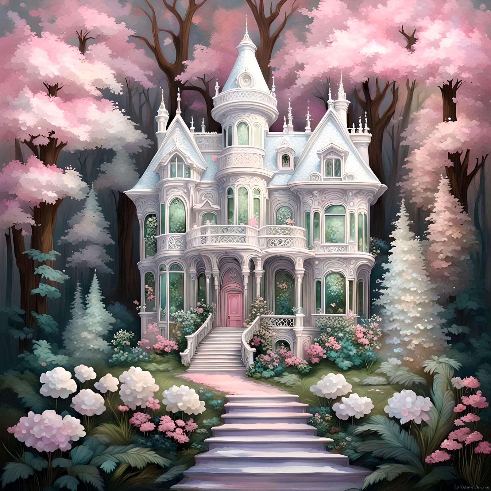 Iridescent mother-of-pearl White fantasy fairy victorian man...