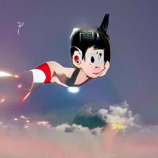 Astro Boy in Classic Anime Style