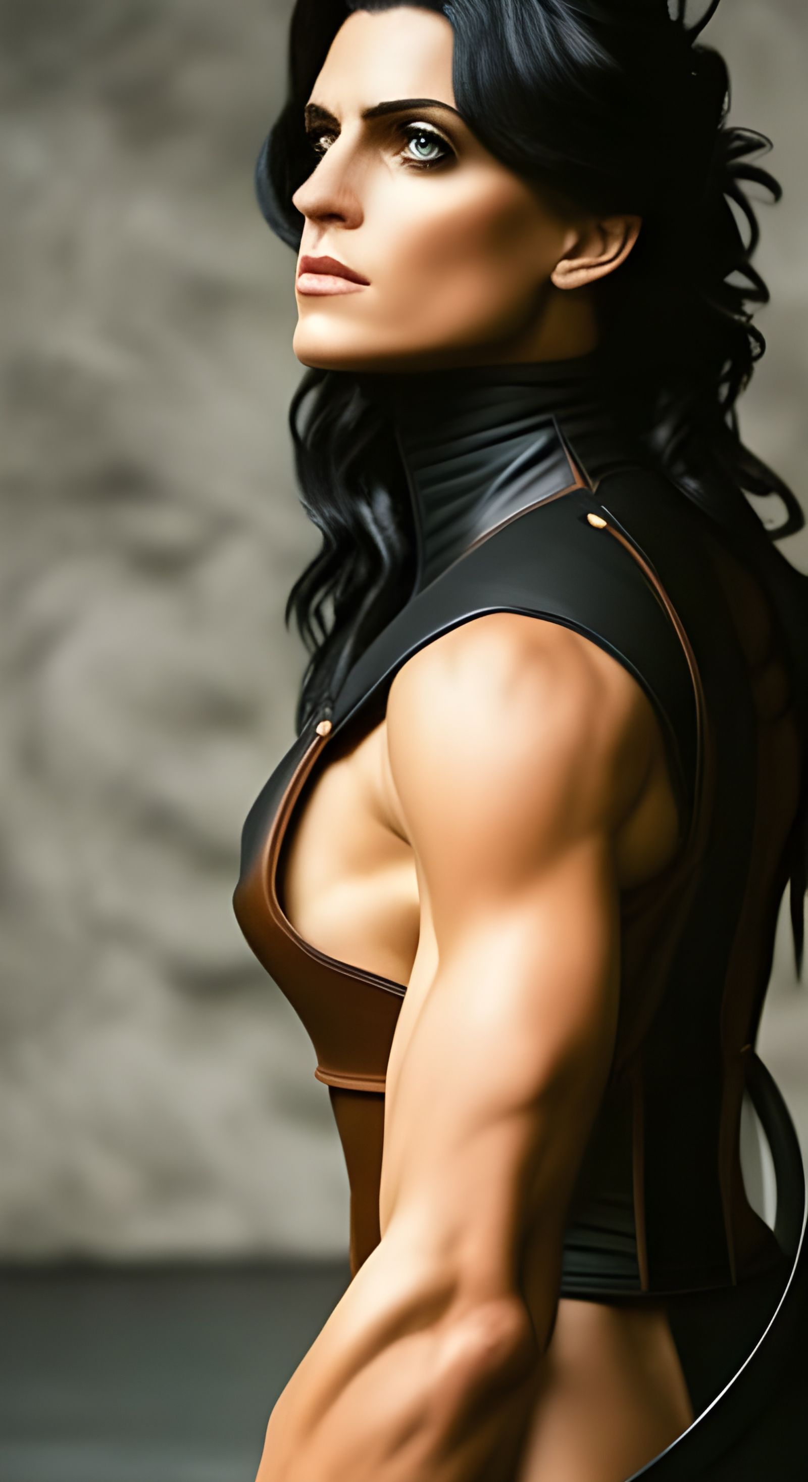 Fierce Medieval Warrior in Renaissance Style