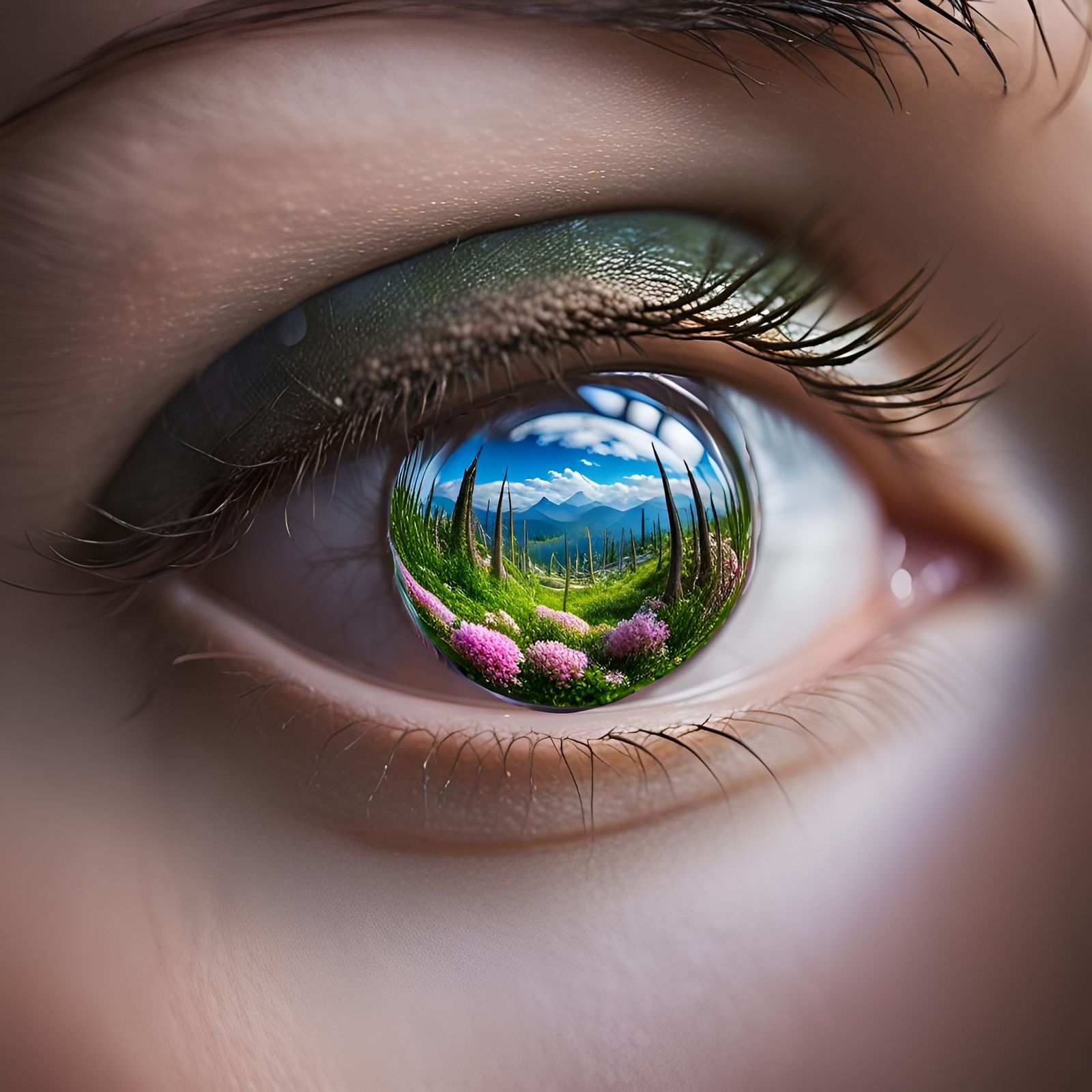 Miniature Terrarium Landscape in Impressionist Style