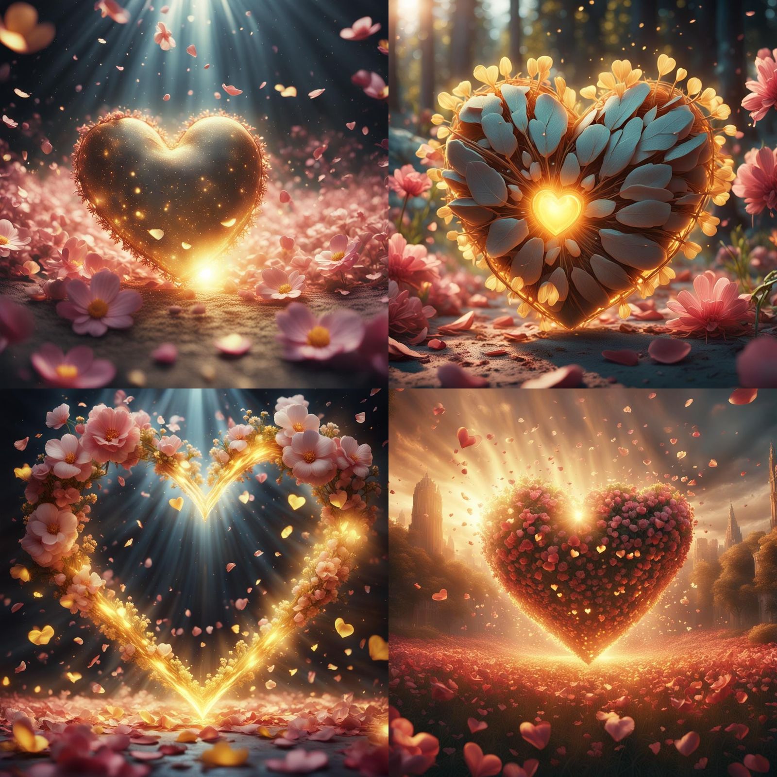 Heart Illuminating Light Beam in Digital Painting