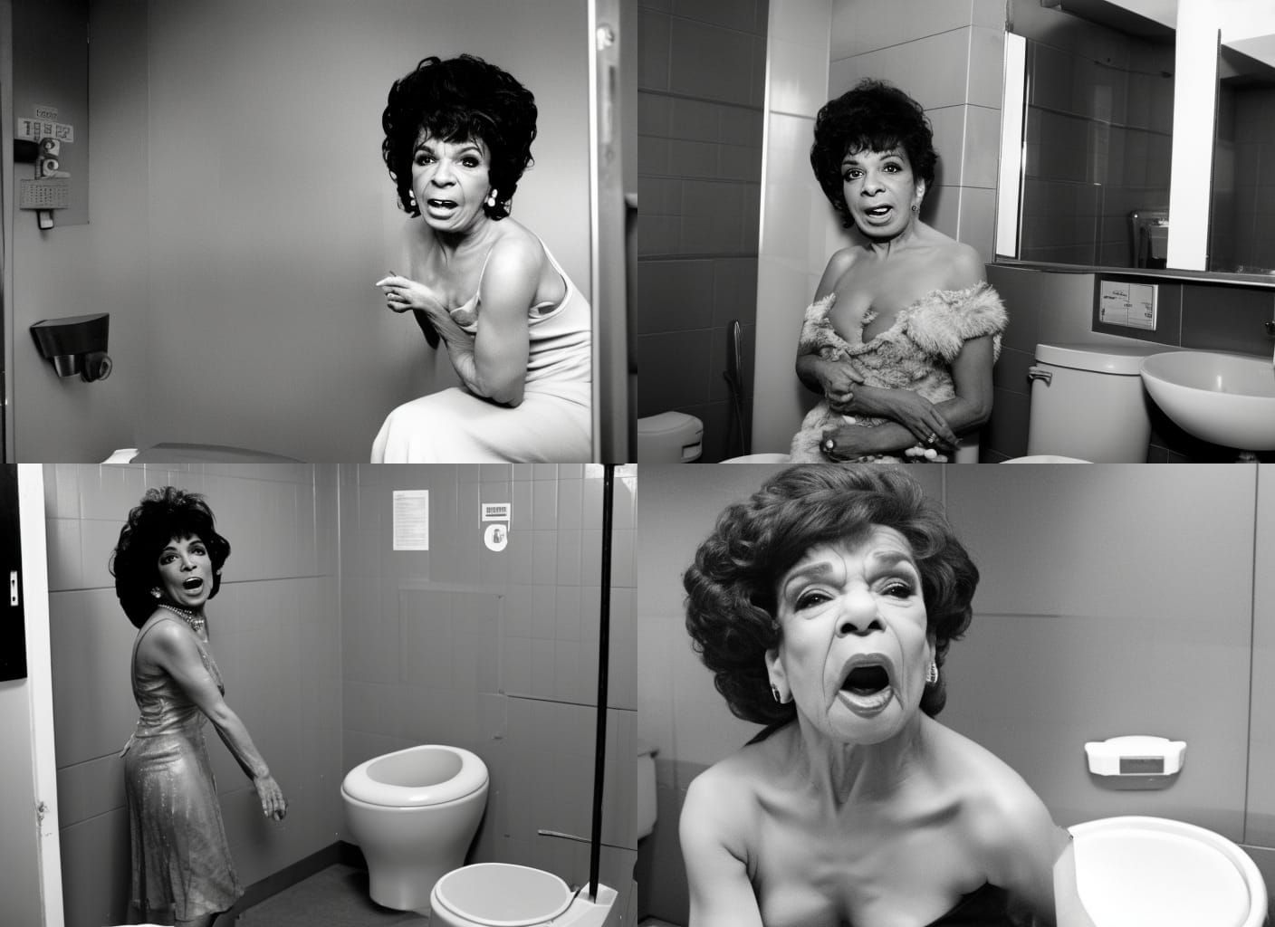 Disgusted Person in a Public Restroom