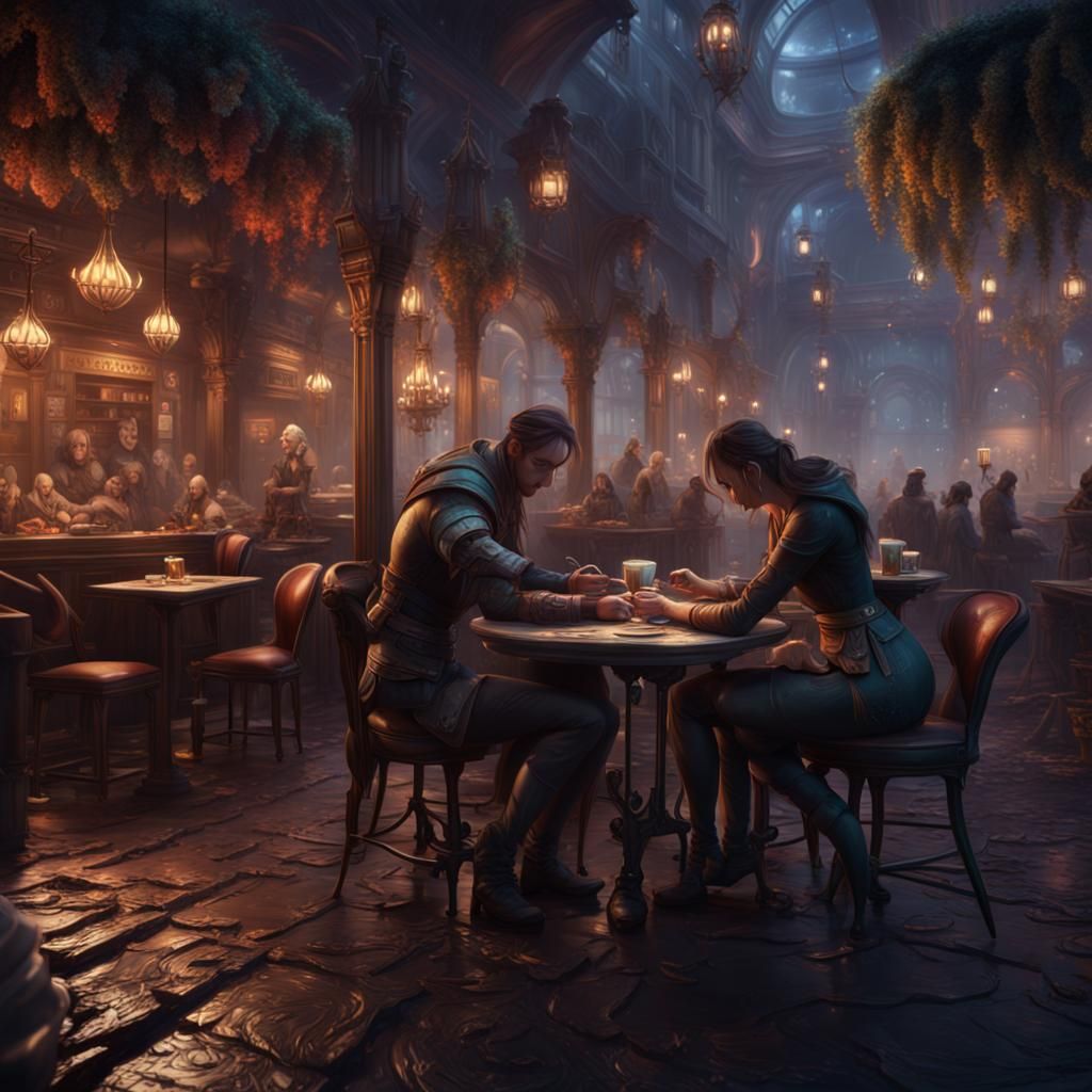 Detailed Fantasy Thank You Card Art