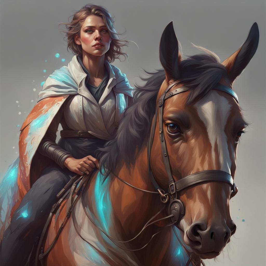 Faucheuse: Grim Reaper on Horseback Portrait