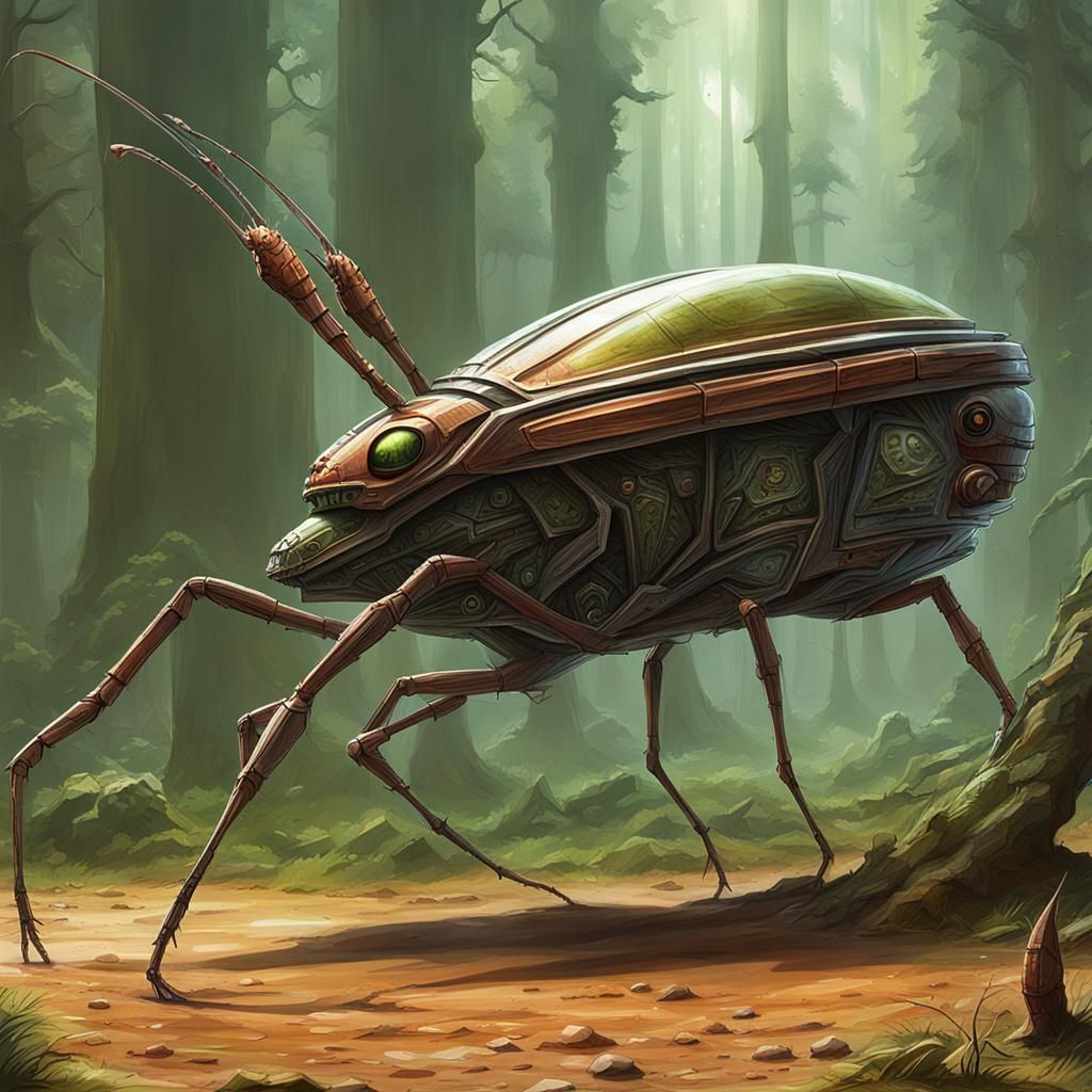 Alien Exoplanet: Giant Stickbug Treebug Concept Art