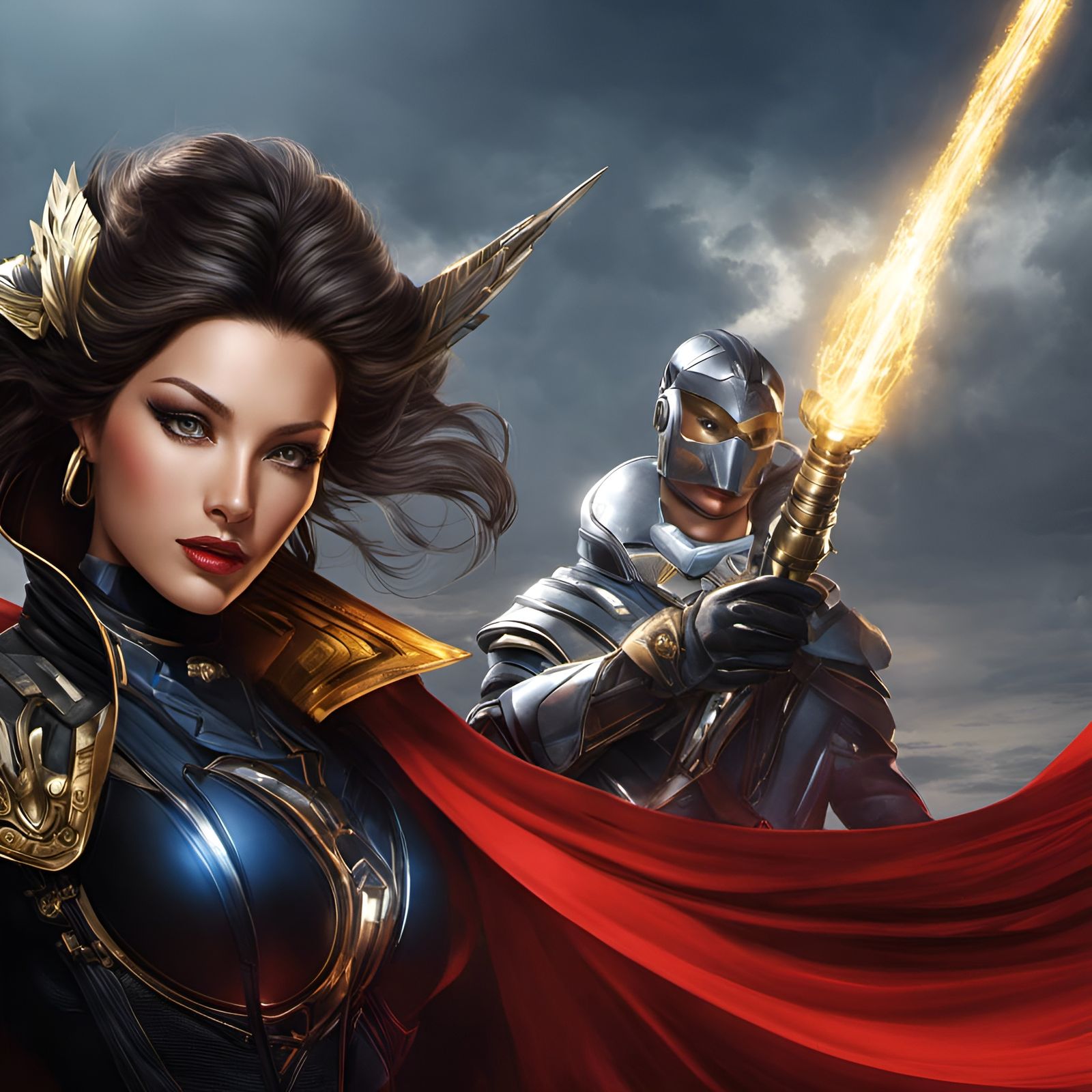 Hyperrealistic Sci-Fi Action Scene in a Futuristic Style