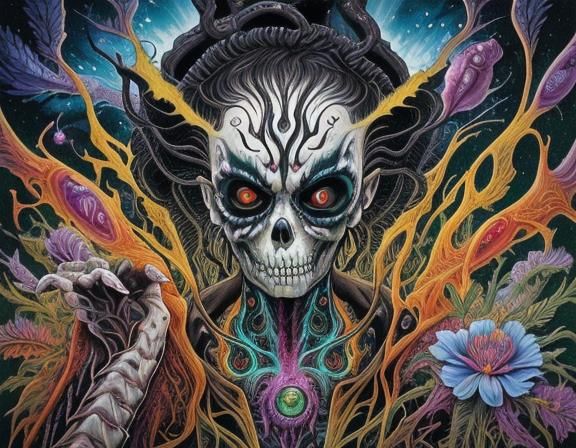 Lovecraftian Creature Concept Art in Biohorror Style