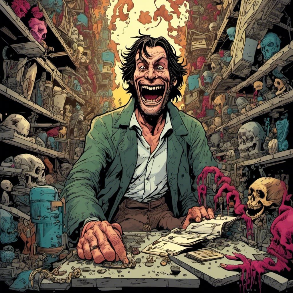 Jack Torrance in the basement of the Overlook Hotel.