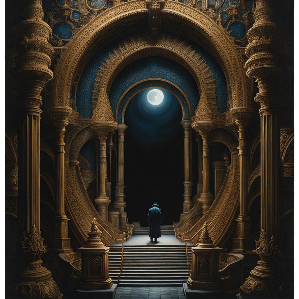 Sinister Dreamscape: Intricate Dark Fantasy Art