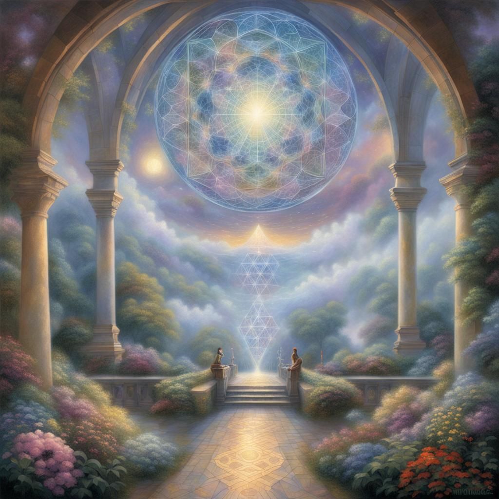 Ethereal Sacred Geometry: A Luminous Fantasy