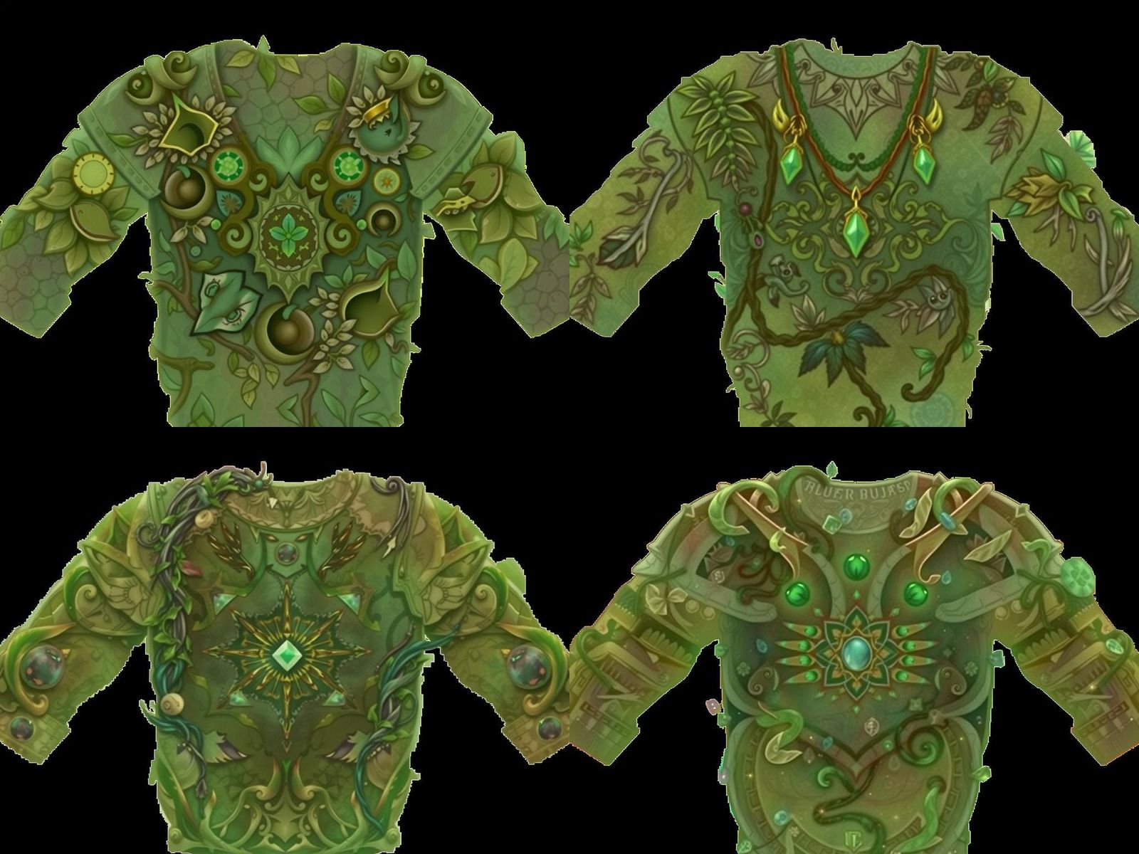 Jungle Chestplate Icon on Mystical Card Template