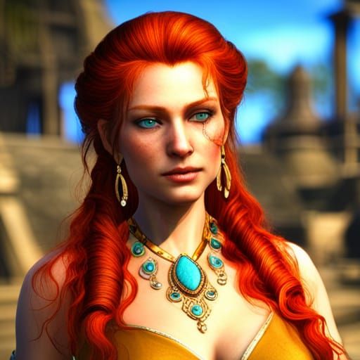 Beautiful Courtesan in Braavos, Digital Art Portrait