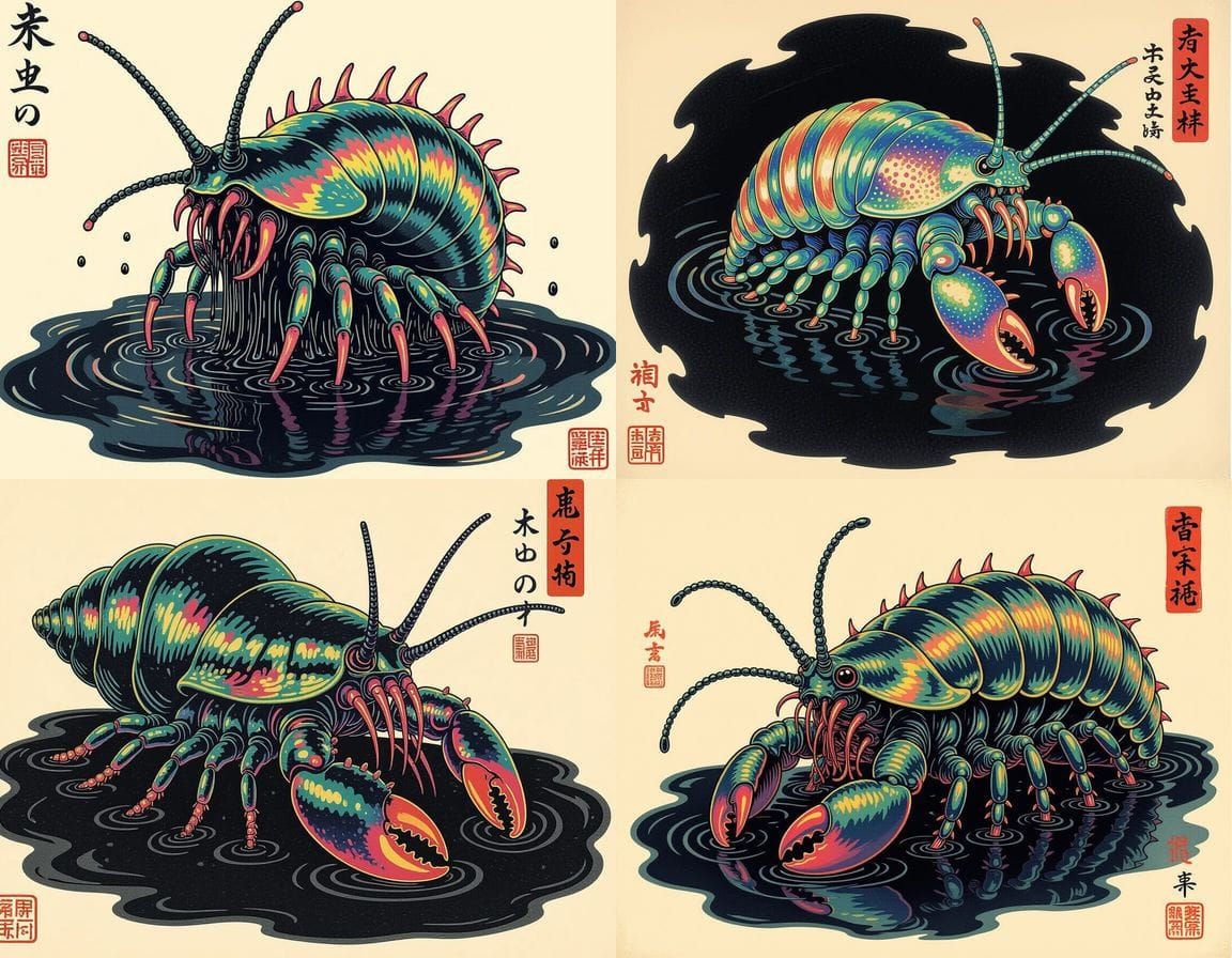 Horrific Mutant Emerges, Surreal Japanese Art Style