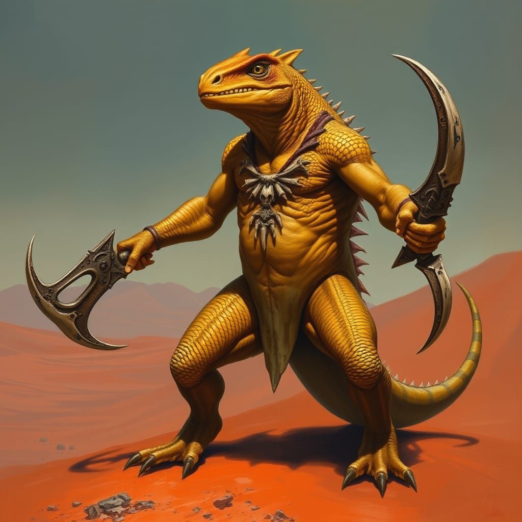 Golden Warrior of the Crimson Desert