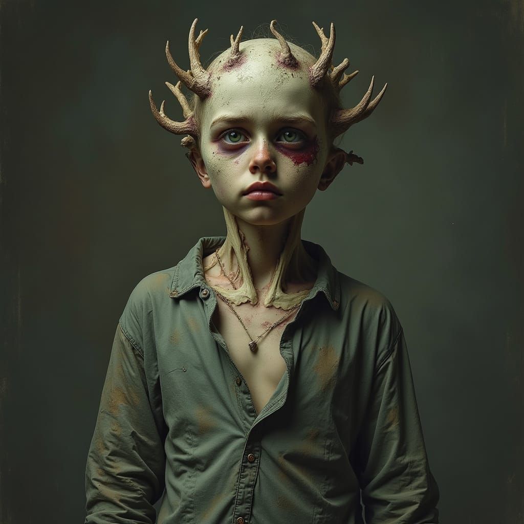 Surreal Portraiture of Fracture, Mutant with Bone Growth Mut...