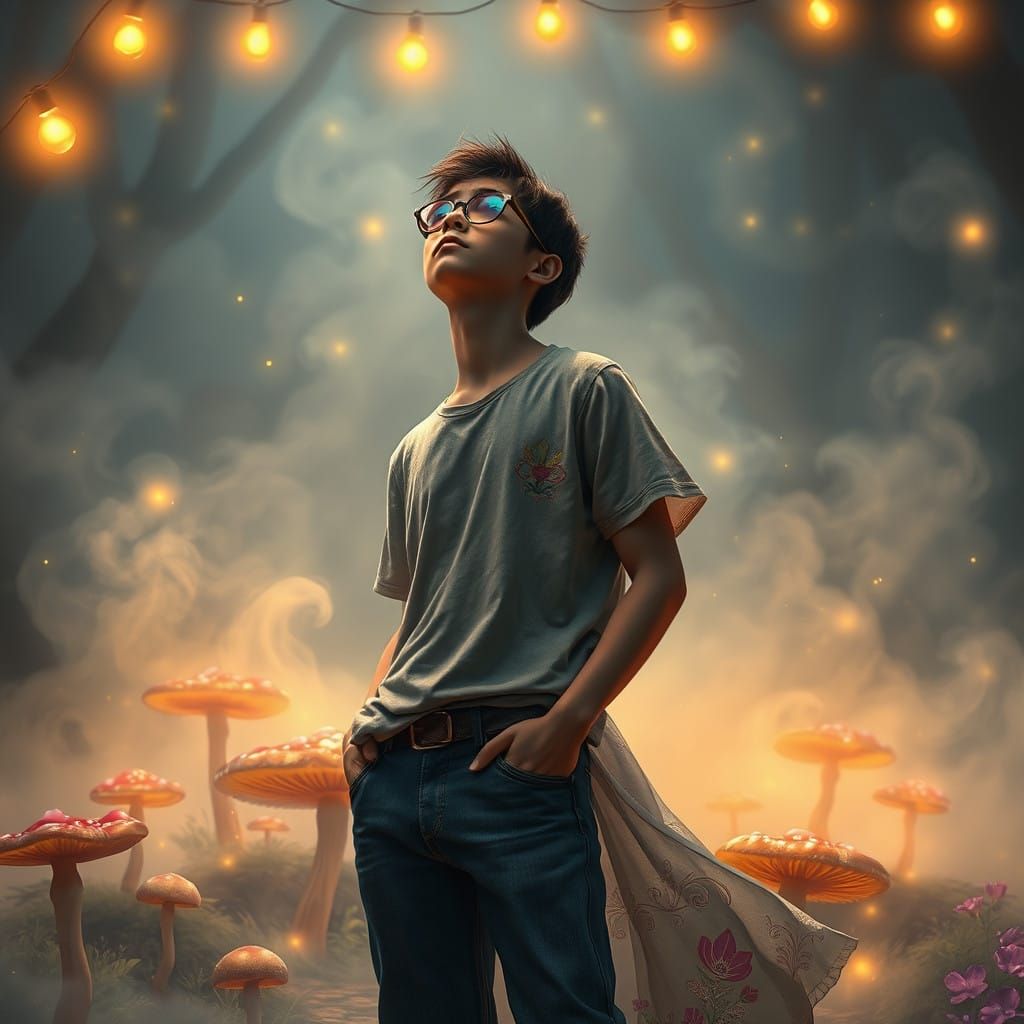 A Young Man Finds Enchantment Amidst Whispers of the Unknown