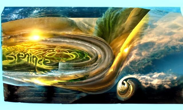 Photorealistic Spiraling Space: Message from Time's End