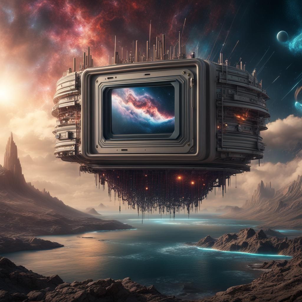 Dramatic Cosmic Microwaves Digital Matte Painting