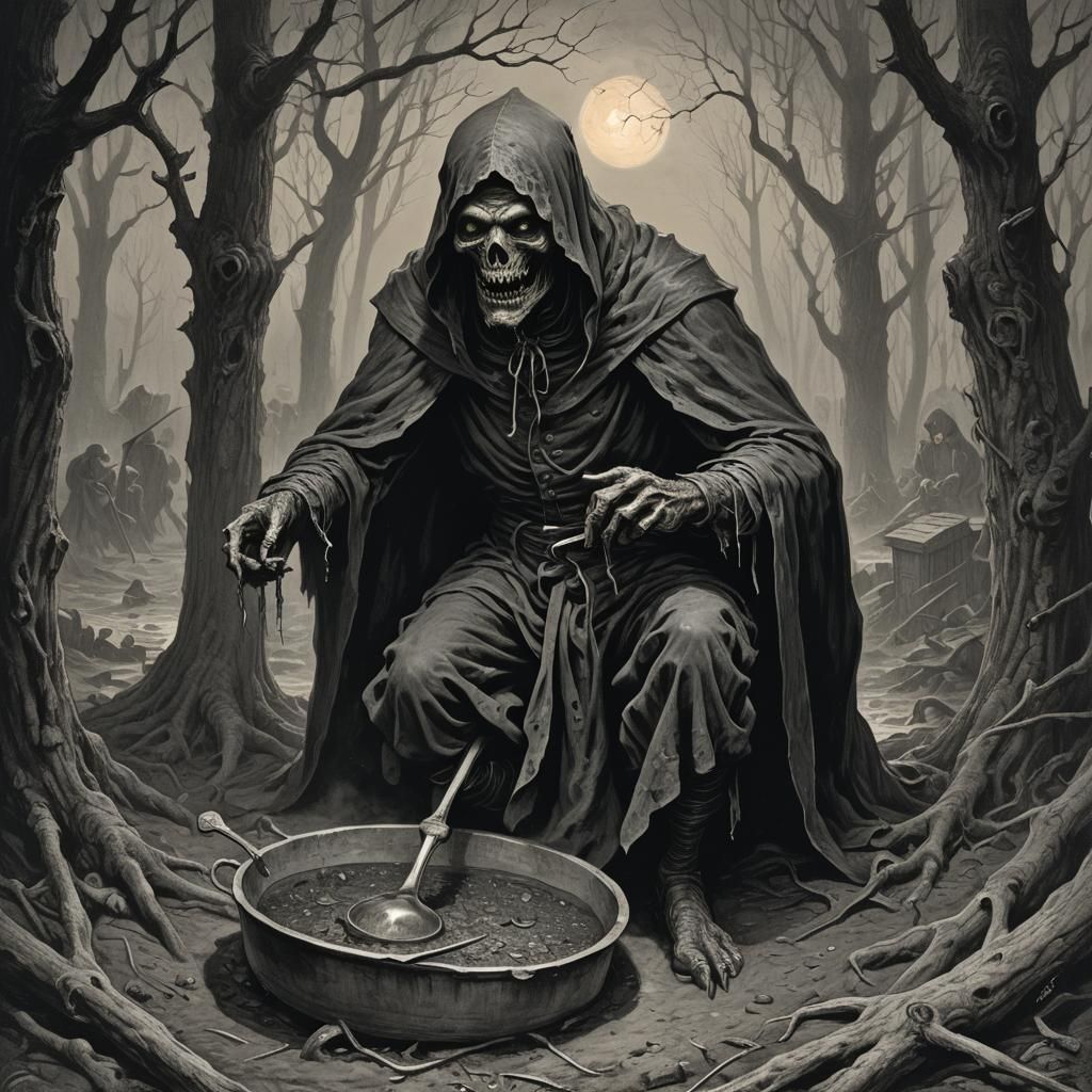 Horror Gruel Ghoul in Gustave Doré Style