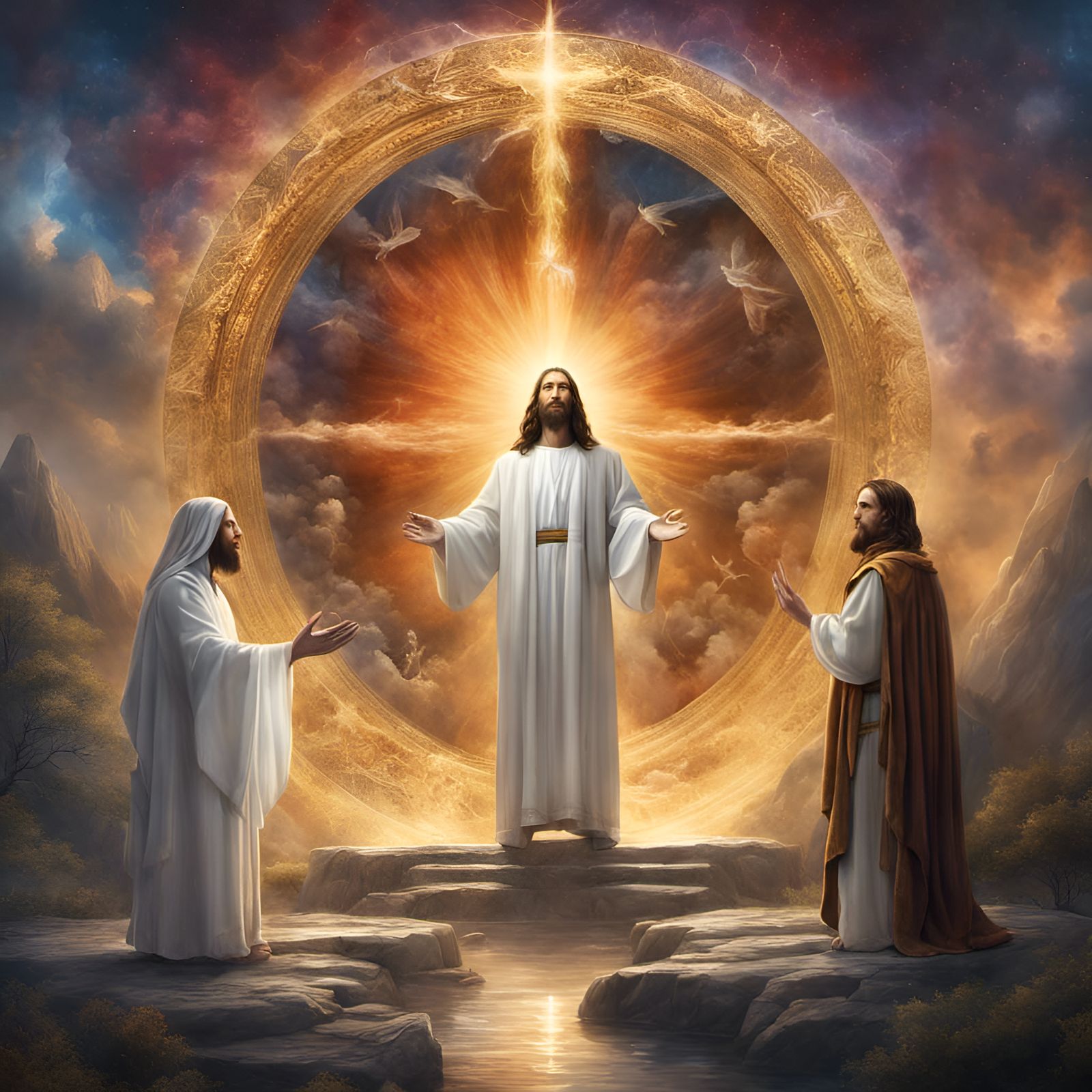 The Holy Trinity: A Detailed Matte Painting