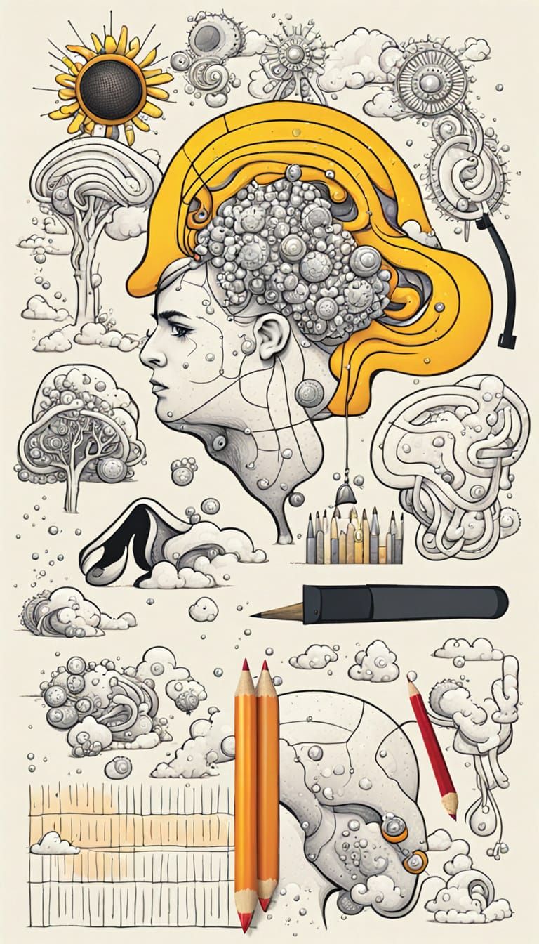 AI-Generated Illustration of Abstract Thought and Imaginatio...