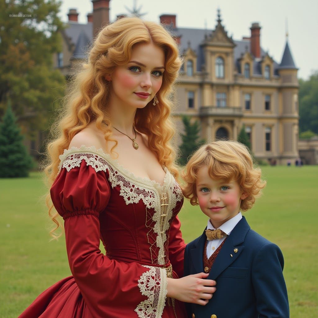 Edwardian Aristocrat Family in Majestic Estate and Manor of ...