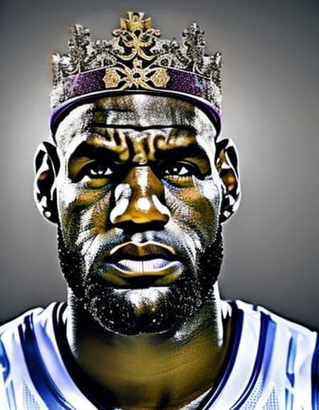 LeBron James in Victorian Crown, Sharp Focus