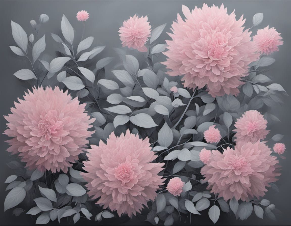 Surreal Neoclassical Abstract Painting with Noctilucent Elem...