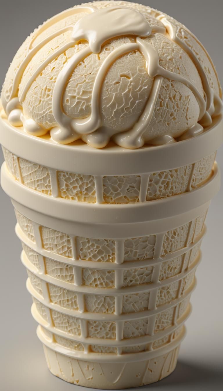 Vanilla Ice Cream in ZBrush 3D Render