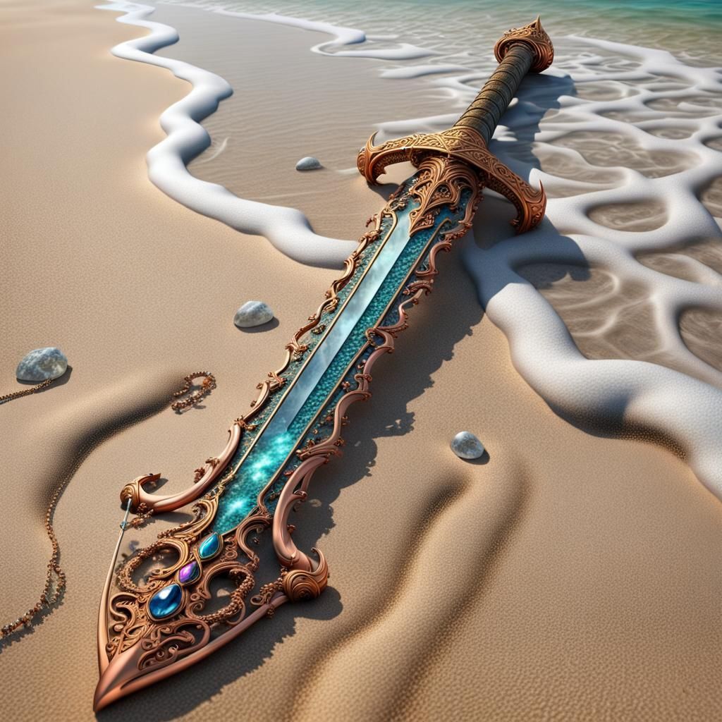 Excalibur sword washed ashore