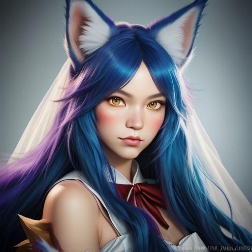 Ahri from League of Legends as a Bride