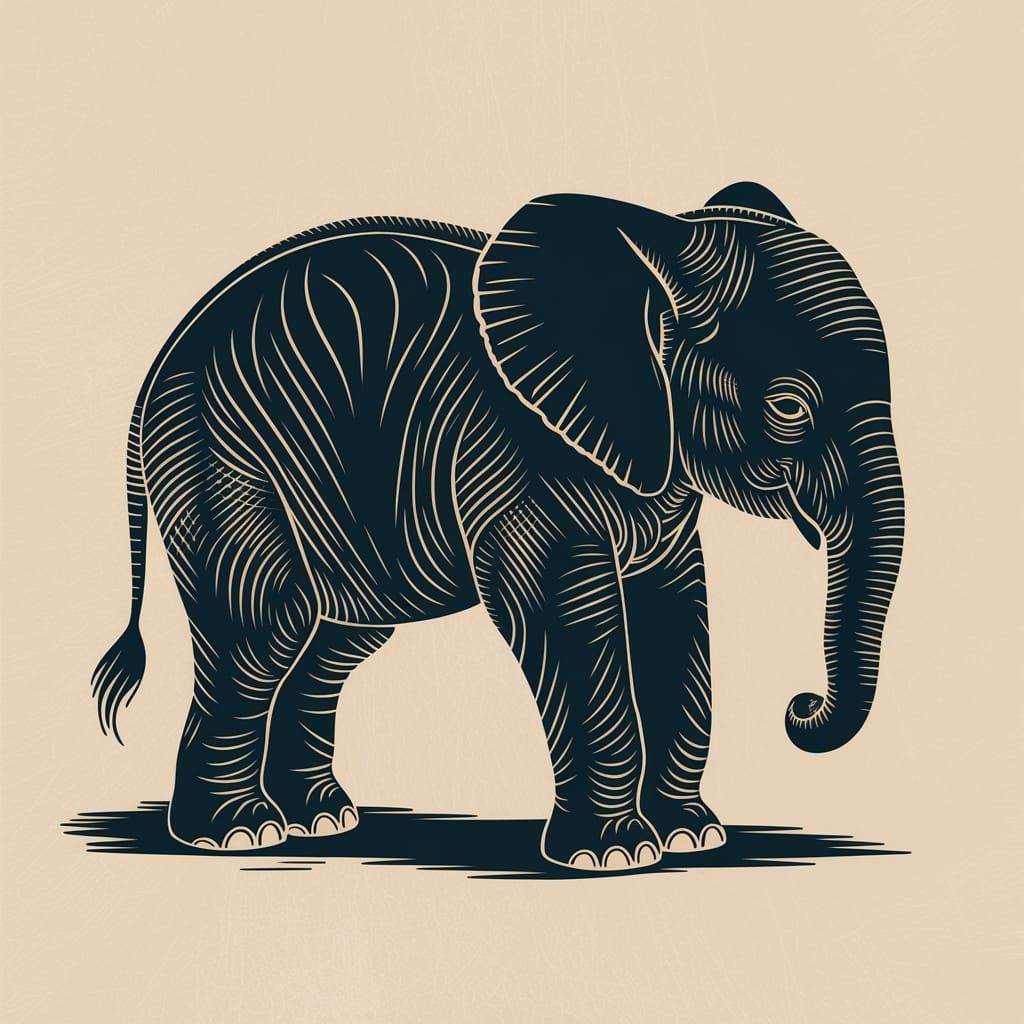A baby Elephant by Nao Ito