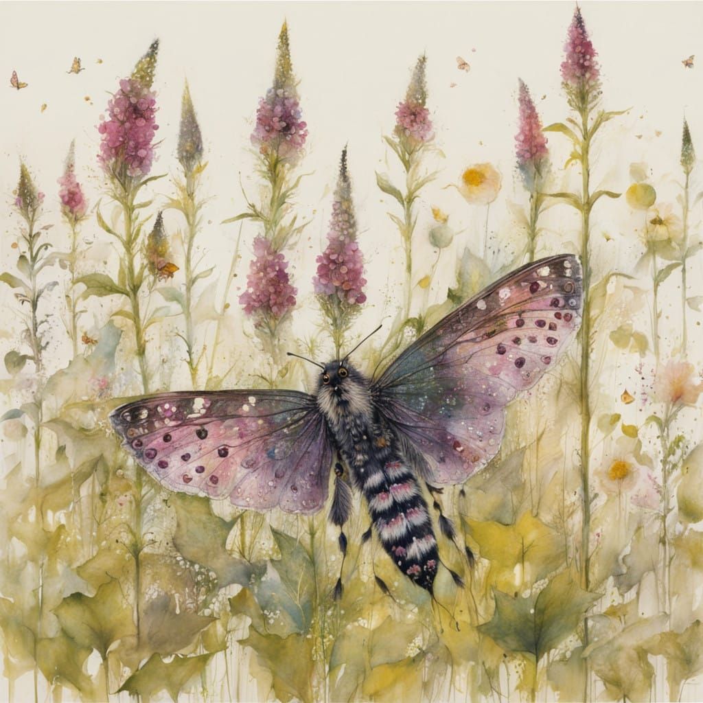 Surreal Flora in Watercolor Style