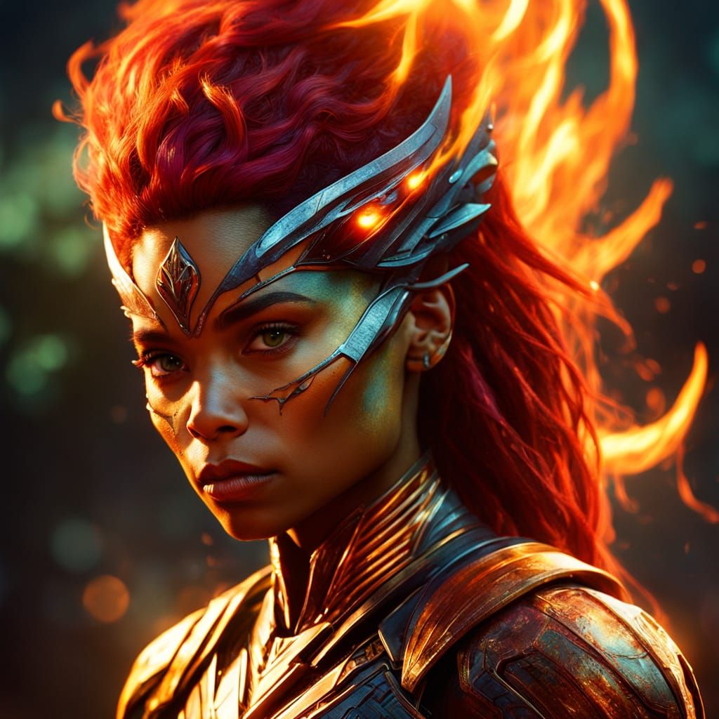 Starfire: Zoe Kravitz as Alien Princess, Digital Art