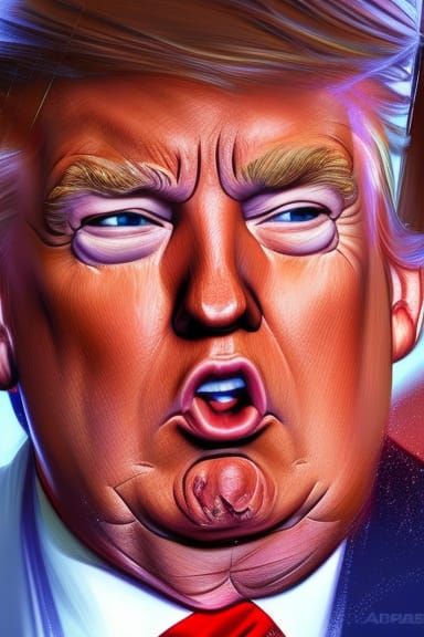 Donald Trump Portrait in Ethereal Fantasy Style