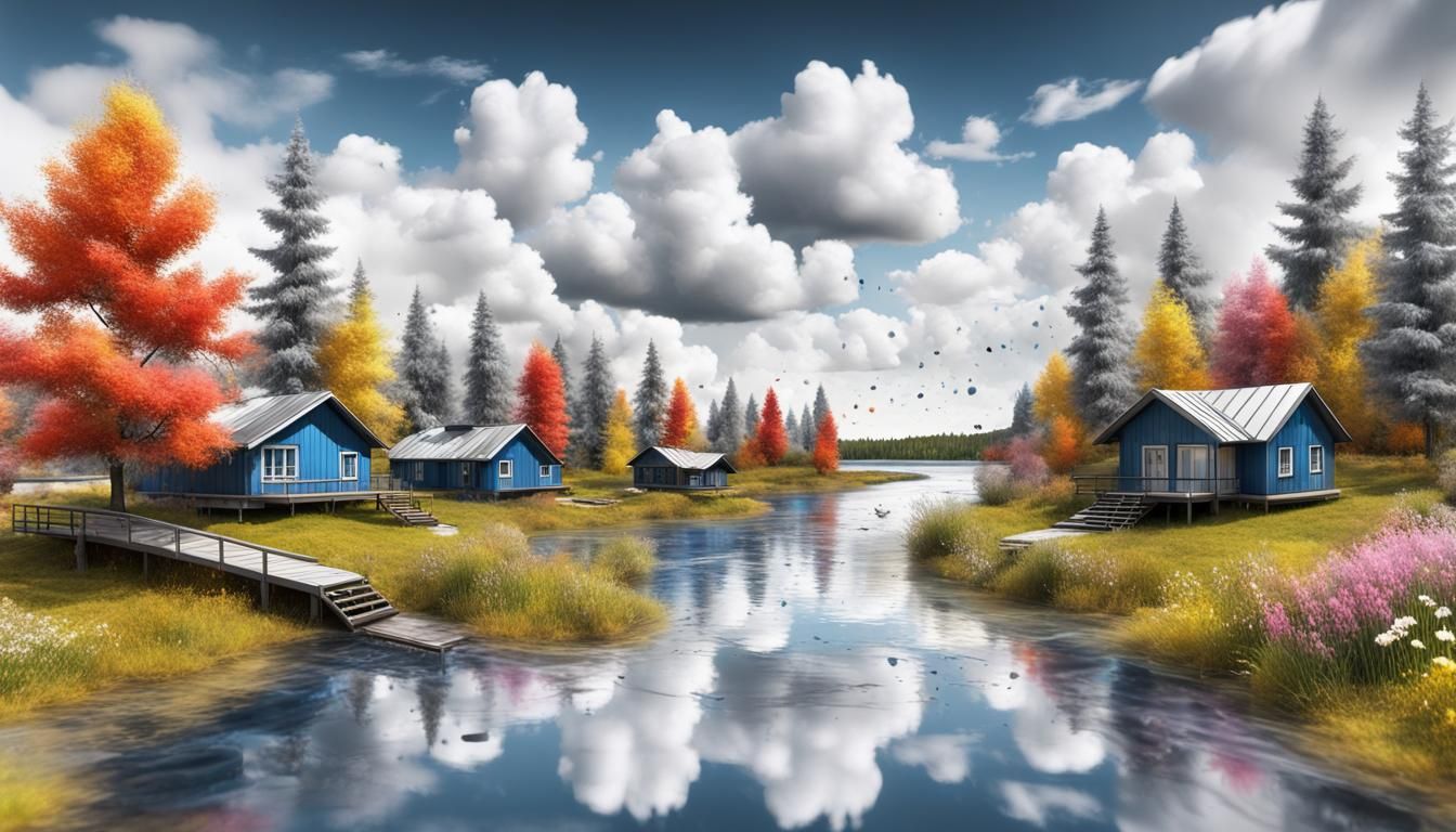 3D to 4K image with professional technical details, generates different ink splash patterns and creates a composition of...