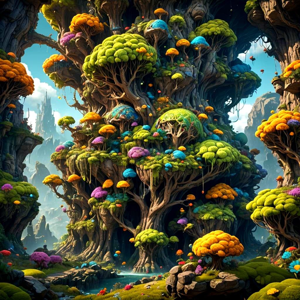 Fantastical Matte Painting with Intricate Details