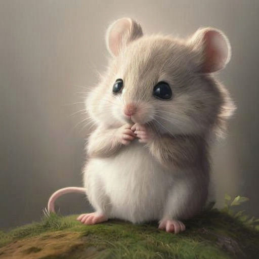 Hyperrealistic Baby Mouse with Beaming Eyes