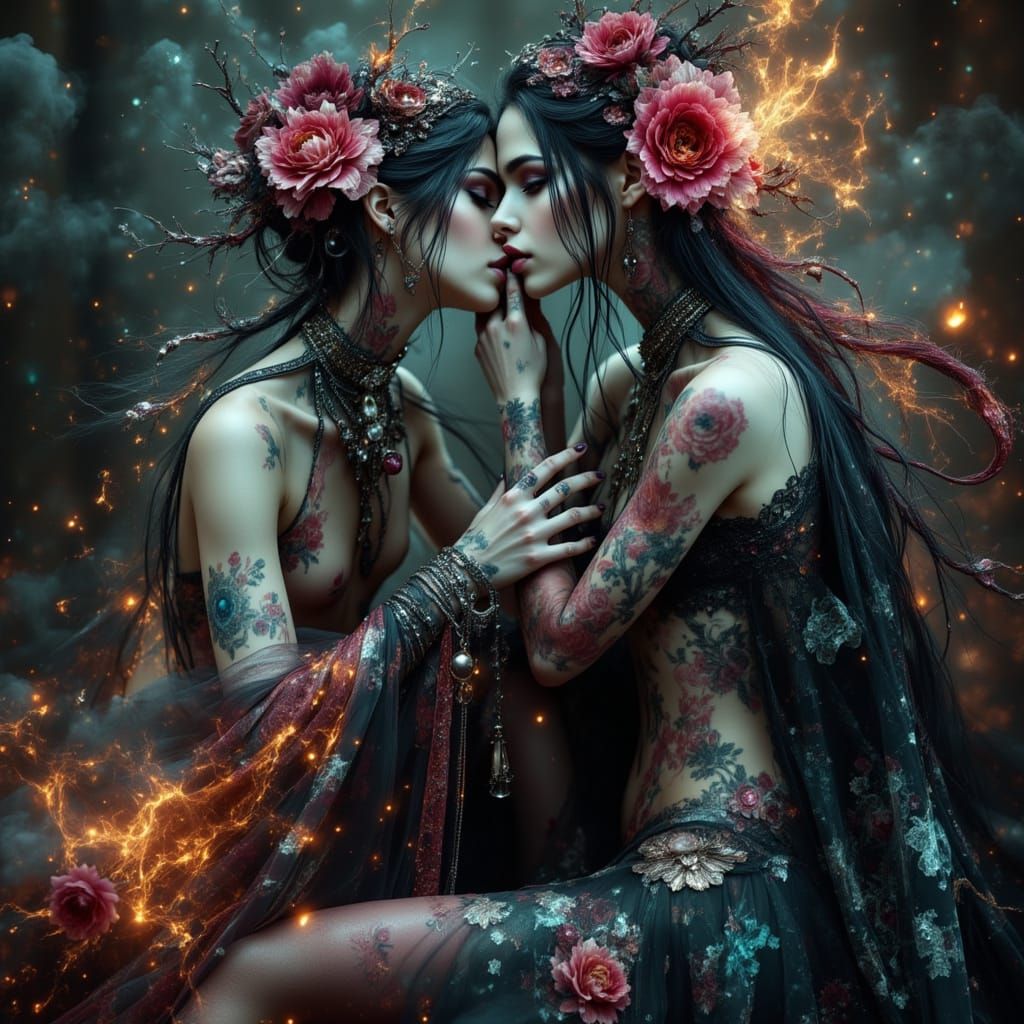 Ethereal Gothic Portrait of a Dark Spirited Woman